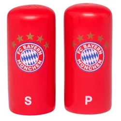 FC BAYERN Salz- & Pfefferstreuer Logo rot 29906