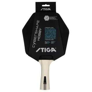 Stiga Cybershape Hobby-Tischtennisracket, leicht zu spielender Pingpong-Schläger mit sechseckiger Form für Anfänger und Vereinsspieler