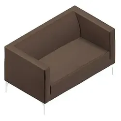 Quadrifoglio 2-Sitzer Sofa Arte braun weiß Stoff