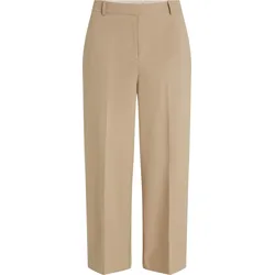 Webhose TOMMY HILFIGER "Low Normal Waist Bi-Stretch", Damen, Gr. 34, N-Gr, beige, Web, Obermaterial: 65% Polyester, 28% Viskose, 7% Elasthan, unifarben, casual, weit knöchelfrei, Hosen, Gürtelschlaufe, elastisch, pflegeleicht bügelfrei, Business casual