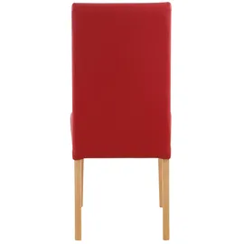 Home Affaire 4-Fußstuhl stuhlparade (Set), 2 St., Kunstleder, rot (dunkelrot, honigfarben), B:42cm H:101cm T:61cm, Stühle
