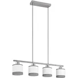 rl live your light Davos 4-flg. 12 cm rund chrom/weiß