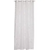 Esprit Gardinen Weiss transparent • Ösen Vorhang 140 x 250 cm • Ösenschal Leafs • Mischgewebe
