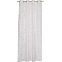 Esprit Gardinen Weiss transparent • Ösen Vorhang 140 x 250 cm • Ösenschal Leafs • Mischgewebe