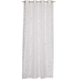 Esprit Gardinen Weiss transparent • Ösen Vorhang 140 x 250 cm • Ösenschal Leafs • Mischgewebe