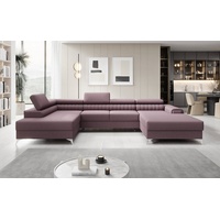 Luxusbetten24 Schlafsofa Designer Sofa Collina, mit Schlaf- und Klappfunktion rosa