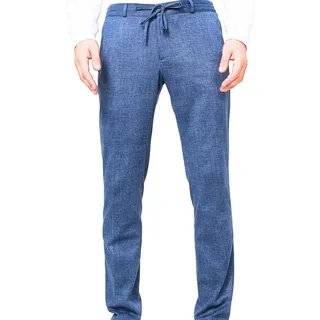 zuitable Straight Fit Stoffhose mit Bundfalten Modell 'Sparta', Royal, 50