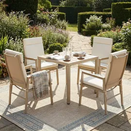 Okwish Garten-Essgruppe 5-tlg. Beige