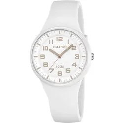 Quarzuhr CALYPSO WATCHES "Trendy", weiß (weiß, weiß), Armbanduhren, Damen, Armbanduhr, Damenuhr, analog