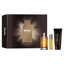 HUGO BOSS Boss The Scent Eau de Toilette 100 ml + Duschgel 100 ml + Eau de Toilette 10 ml Geschenkset 1