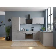 Respekta Winkelküche L-Form 280 x 172 cm Beton