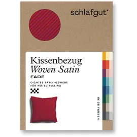 schlafgut Kissenbezug Woven Fade 40 x 40 cm Rot
