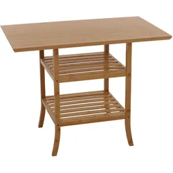 Bambus Tisch MCW-N84, Beistelltisch Esszimmertisch Multifunktionstisch Mehrzwecktisch, MVG-zertifiziert 100x60cm