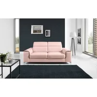 Sofa 2-Sitzer STELLA Polyesterstoff Hellrosa 176x95x105 cm