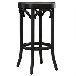 2er-Set LOUIS | Bugholz Barhocker | Holz | Schwarz