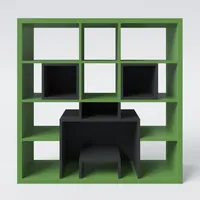 Minecraft Bücherregal 15 Fächer Schwarz