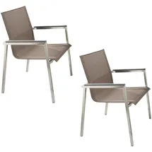 Destiny Gartensessel ALTOS II Gartenstuhl 65 x 56 x 87 cm taupe 2 St.