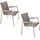 Destiny Gartensessel ALTOS II Gartenstuhl 65 x 56 x 87 cm taupe 2 St.