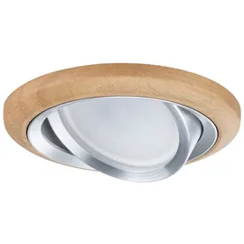 Paulmann 92240 Lanati Einzelspot rund 84mm 30° Coin 6W 470lm 230V 2700K Holzoptik