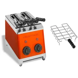 Milantoast 2-er Toaster mit Zangen mit Brötchenaufsatz