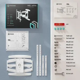 ONKRON TV-Wandhalterung M6L-W, weiß, M6L