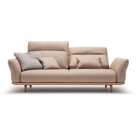 hülsta sofa 3-Sitzer hs.460, Sockel in Eiche, Füße Eiche natur, Breite 208 cm beige