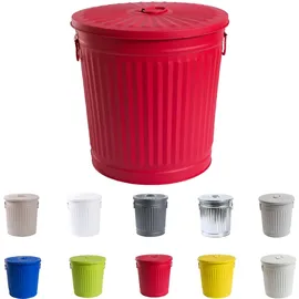 H&D Manufaktur Ascheeimer Metall 29 cm Ø x 31,5 cm 18 l rot