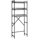 vidaXL Waschmaschinenregal Grau Sonoma 67x25x163 cm Holzwerkstoff