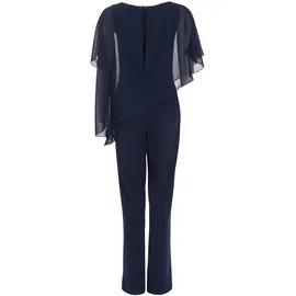 Swing Jumpsuit mit Rundhalsausschnitt, Marine, 48