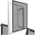 Tectake Fliegengitter mit Aluminiumrahmen 120 x 120 cm Grau