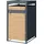 ML-Design Mülltonnenbox 1er mit Pflanzdach 1 Tonne 240L, 68x80x124 cm, Stahl, wetterfest, Abschließbare Mülltonnenverkleidung