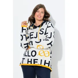 laurasøn Jaquardpullover Langarm Kapuze Schwarz M