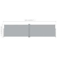 vidaXL Ausziehbare Seitenmarkise 160 x 600 cm grau 42180