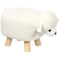 KESPER Sitzhocker Schaf-Design Polyester 47 x 25 x 25 cm Weiß