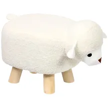 KESPER Sitzhocker Schaf-Design Polyester 47 x 25 x 25 cm Weiß