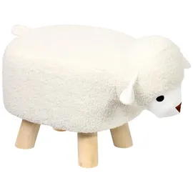 KESPER Sitzhocker Schaf-Design Polyester 47 x 25 x 25 cm Weiß