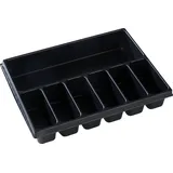 BS-Systems Kleinteileeinsatz Kunststoff 7 Mulden schwarz