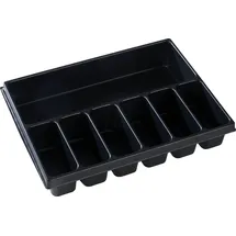 BS-Systems Kleinteileeinsatz Kunststoff 7 Mulden schwarz