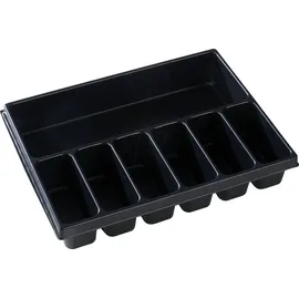 BS-Systems Kleinteileeinsatz Kunststoff 7 Mulden schwarz