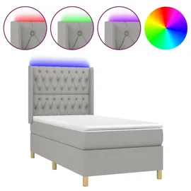 vidaXL Boxspringbett 100 x 200 cm Hellgrau