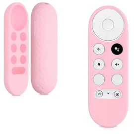 kwmobile Hülle Fernbedienung kompatibel mit Google Chromecast 2020 4K / Chromecast 2022 HD Hülle - Silikon Case für TV Zubehör in Altrosa