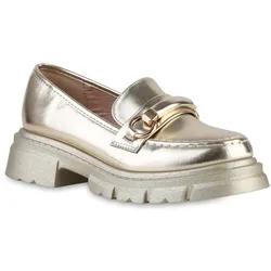 Damen Plateauschuhe in Gold