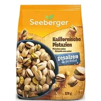 Seeberger Pistazien geröstet & gesalzen, Knackige Pistazienkerne aus Kalifornien feinstens veredelt - intensiv-nussiges Aroma - mit Schale, vegan (1 x 375 g)