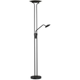 Fischer & Honsel LED-Stehleuchte Tallri, schwarz, 180 cm, 2-flg., Metall, CCT