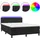 vidaXL Boxspringbett mit Matratze & LED Schwarz 140x200 cm Samt