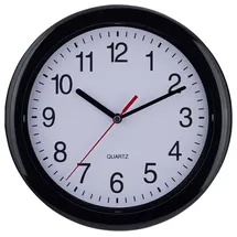 EUROTIME Quarz-Wanduhr 22221 schwarz