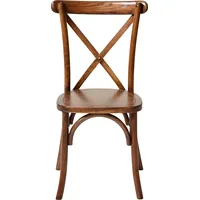 Essentials Crossback Stapelstuhl massivholz, braun 48x47x88cm (BxTxH), 50100
