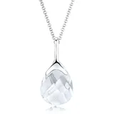 Elli Halskette Bergkristall Tropfen Klassisch 925 Silber/Weiß