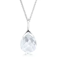 Elli Halskette Bergkristall Tropfen Klassisch 925 Silber/Weiß