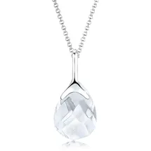 Elli Halskette Bergkristall Tropfen Klassisch 925 Silber/Weiß